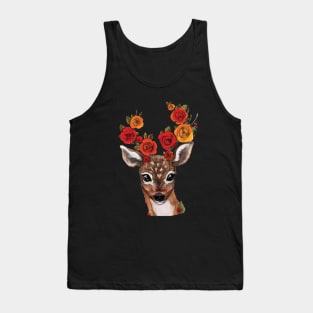 Floral Deer Tank Top